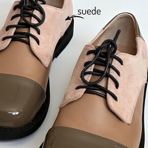 Womens Oxford Shoes, Genuine Leather Shoes, Patent Leather Flats, Brown Shoes, Dress Tie Shoes, Wide Fit Shoes