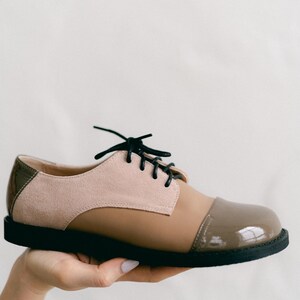 Women’s Barefoot Black Leather Oxford Shoes, Brogue Shoes, Formal Tie Shoes, Custom Color Shoes, Business Dress Code Shoes, Wide Fit Shoes
