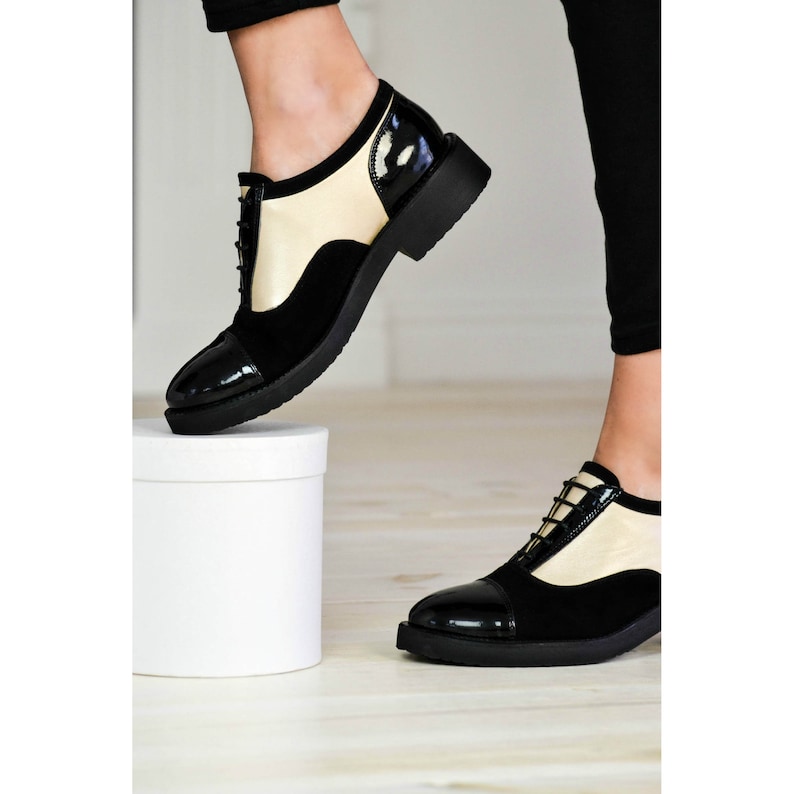 Women’s Genuine Leather Oxford Shoes, Suede Shoes, Patent Leather Shoes, Black Dress Shoes, Tie Shoes, Casual Shoes, Office Footwear