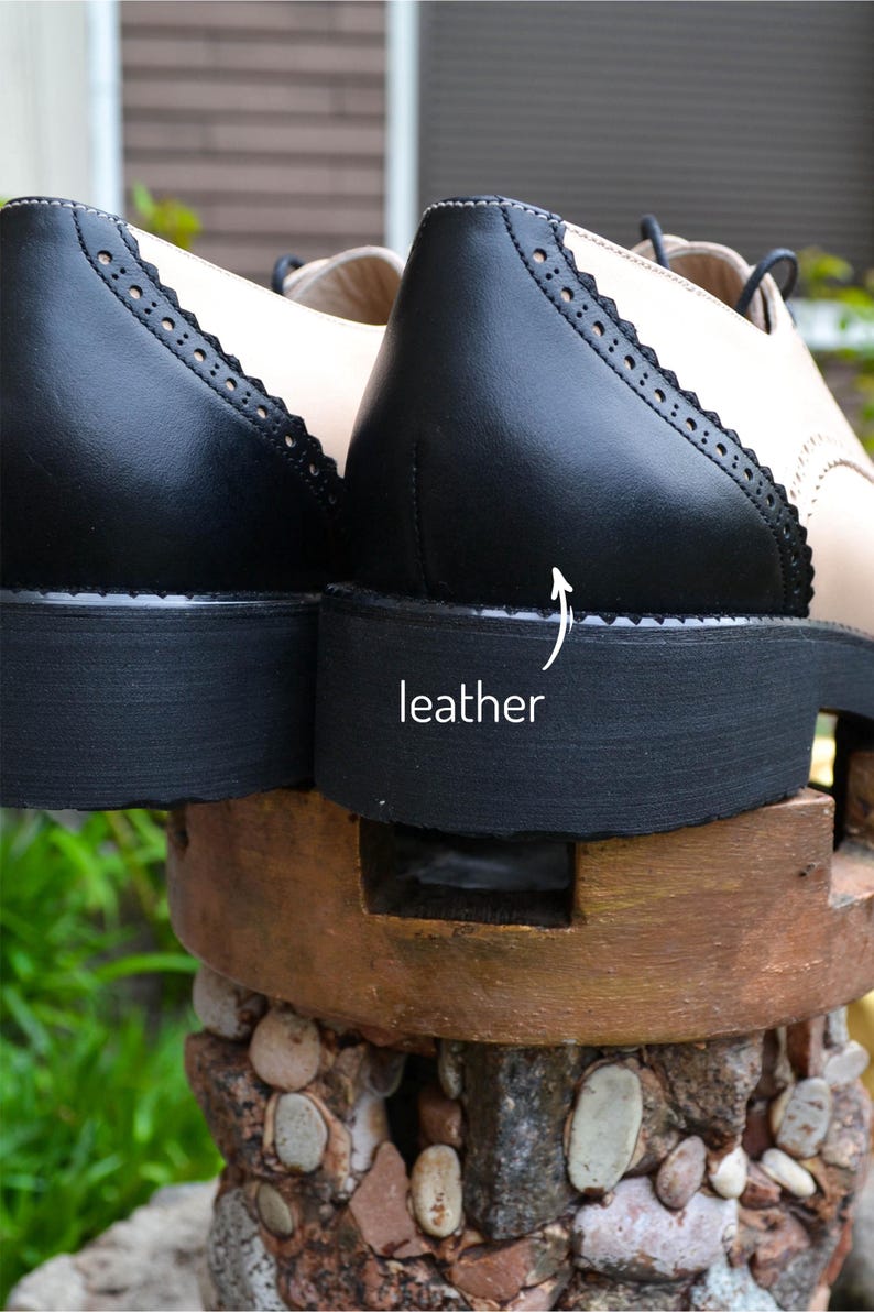 Womens Handmade Leather Suede Color Block Lace-Up Shoes, Black Oxford Shoe, Free Customization