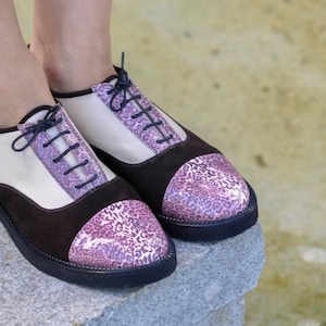 Womens Handmade Oxford Shoe, Leather, Suede, Patent Leather Shoes, Black Shoe, Tie Shoe, Dress Shoe, Casual Shoe, Free Customization