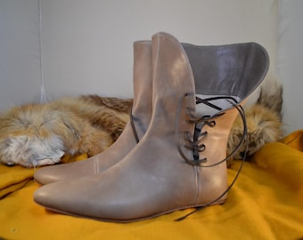Medieval Leather Boots Fantasy Boots Forest Boots Boots Medieval Low Pirate Boots Renaissance Boots Moccasin Renaissance Medieval Heels