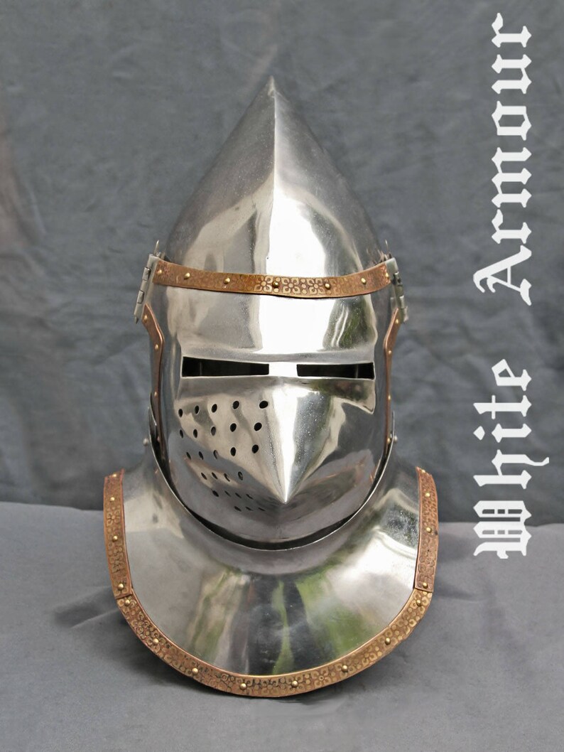 Great SCA LARP knight helmet steel helmet medieval Etsy
