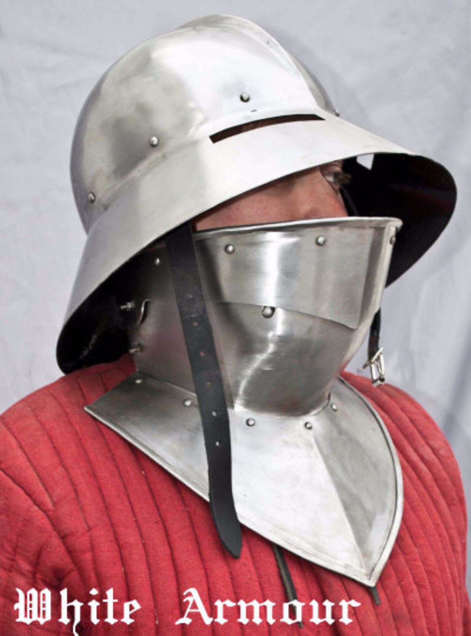 Kettle Hat Helmet with bevor Falling buffe SCA LARP Etsy