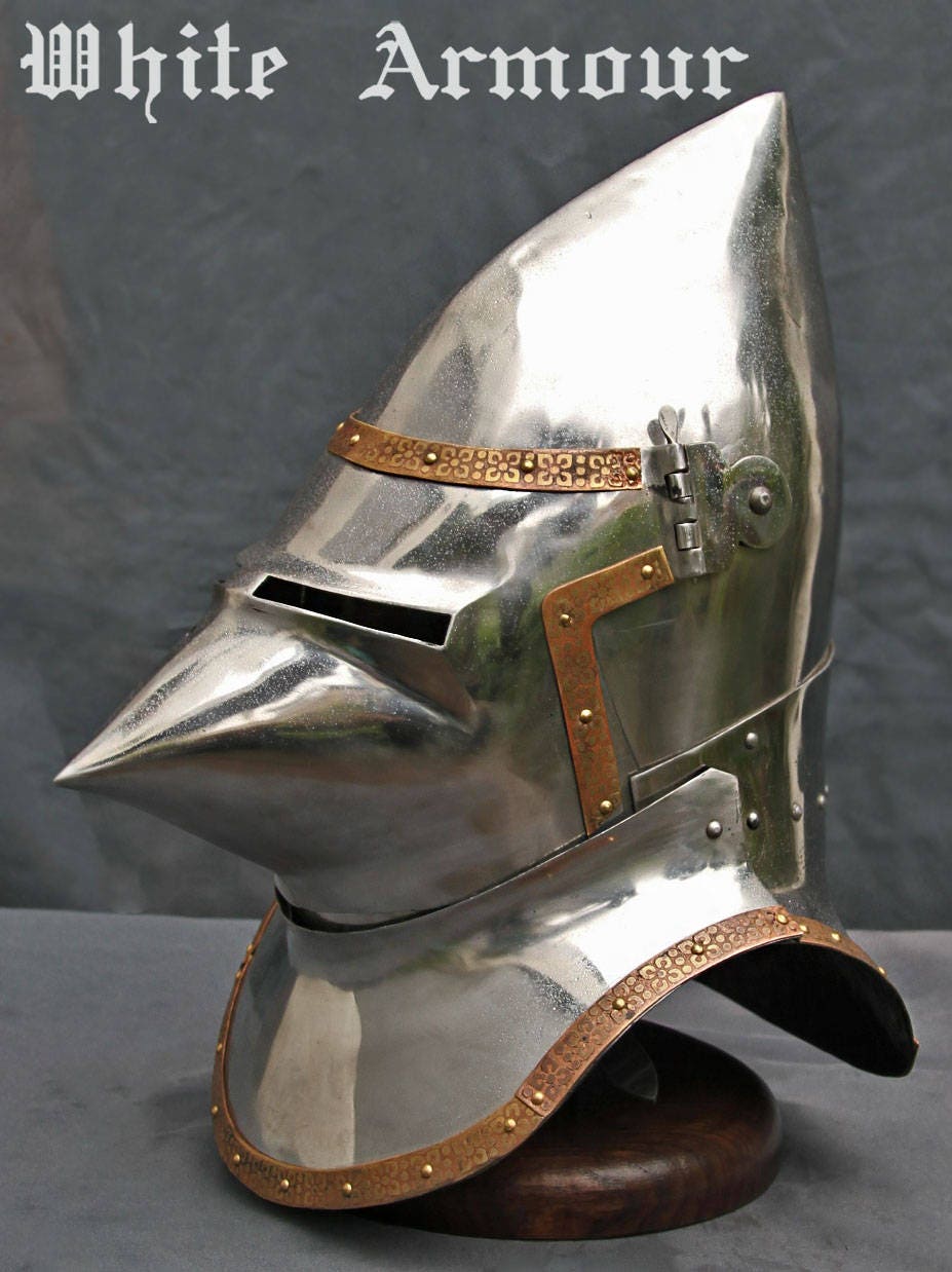Great SCA LARP Knight Helmet Steel Helmet Medieval Etsy UK