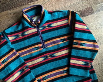 Vintage Woolrich Patterned Fleece Sweater