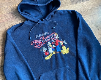 90er Jahre Disney Micky Maus Fleece Hoodie Vintage 1990er Jahre