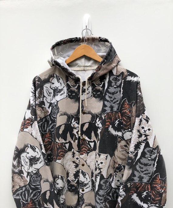 Cat All Over Print Jacket Vintage ‘00’s