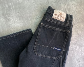 Vintage Mecca Black Denim Jeans Y2K 2000er Jahre