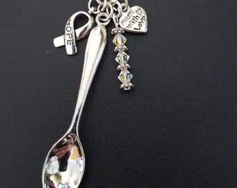 Spoonie - Support ribbon spoon keychain