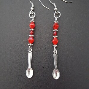 Red Spoonie Earrings - Awareness - AIDS/HIV, MADD, Heart disease, Congestive Heart Failure, Stroke, Hypertension, Vasculitis