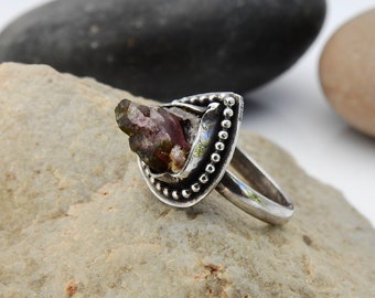 Anillo de turmalina de sandía - Tamaño 5