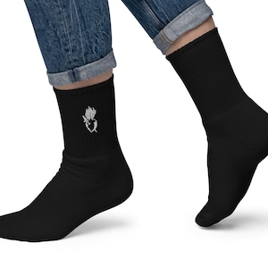 The Sacred Heart Embroidered Socks | Embroidered Socks for Women | Goth Socks | Alternative Gifts | Grunge Punk Accessories