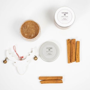 Spicy Gingerbread sugar body scrub, Winter skincare scrub, Cruelty free natural skincare, Cinnamon Ginger Coconut Oil and Olive Oil scrub image 8