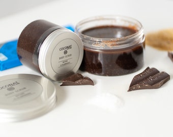 Chocolate and Brown Sugar Body Scrub - Coconut infused Body Exfoliator