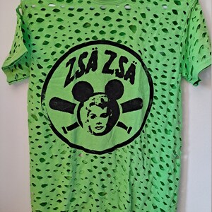 Shredded Zsa2 Punk Neon Green T Shirt