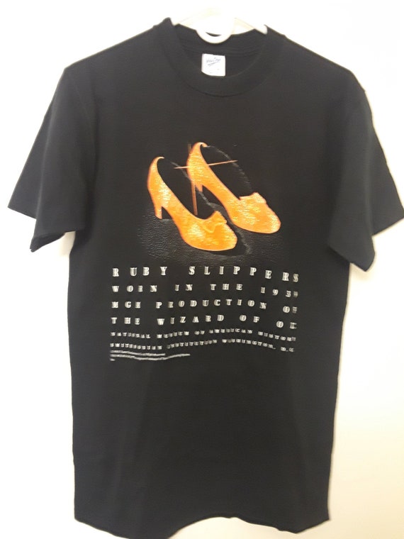 Vintage Wizard of Oz Ruby Slippers T Shirt - image 1