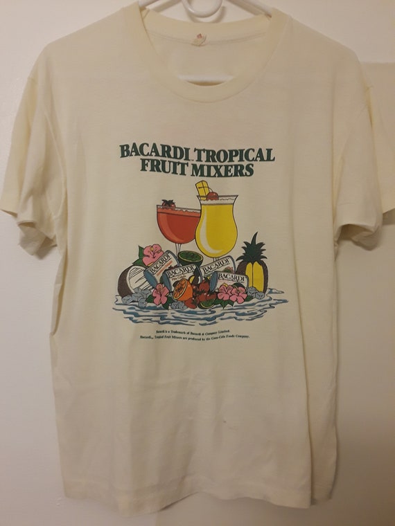 Jahrgang Bacardi Rum Tropischen Fruchten Mischer T Shirt Etsy