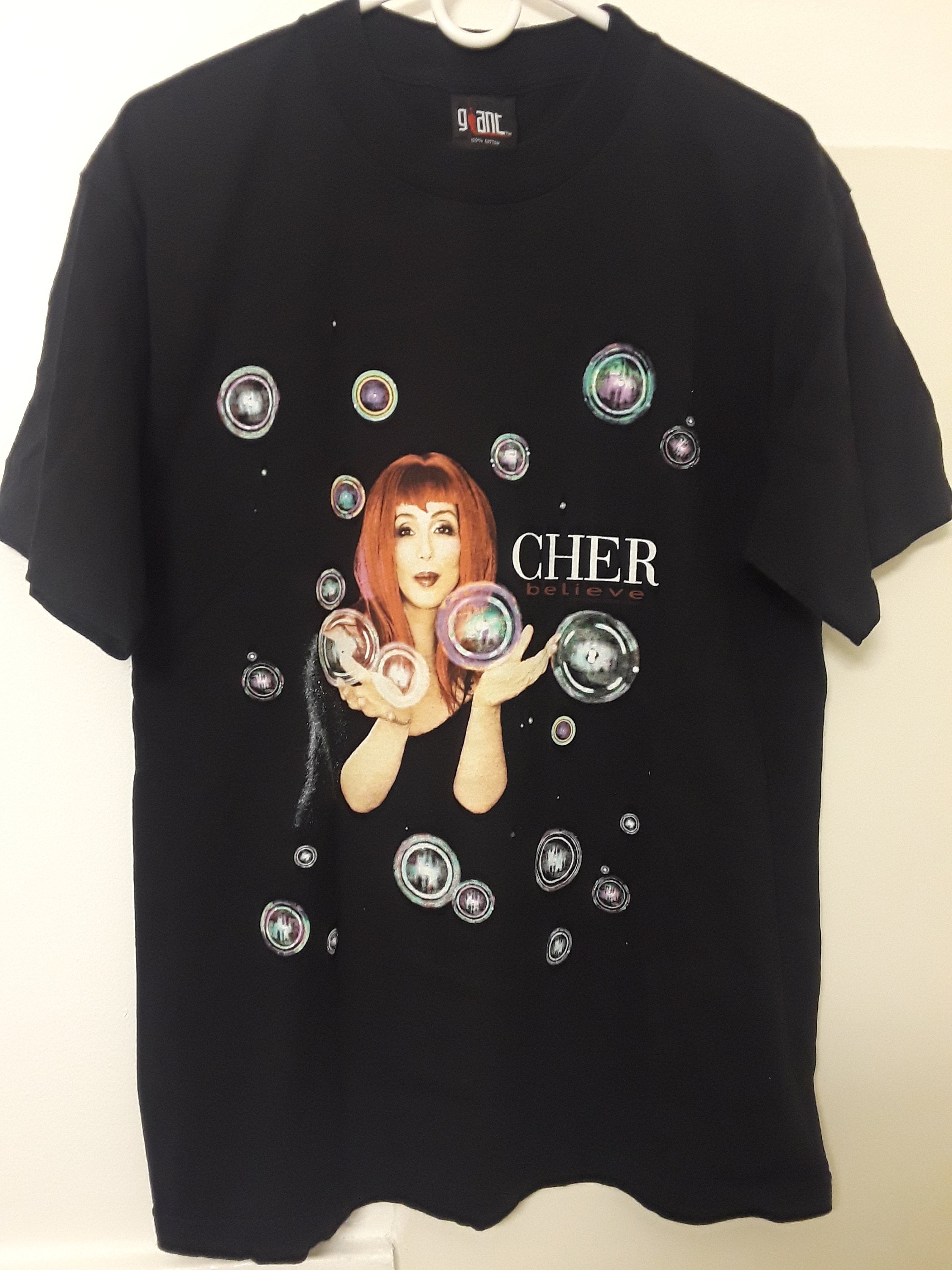 Vintage 90's Cher Millenium Tour Believe 1999 Bubbles T - Etsy
