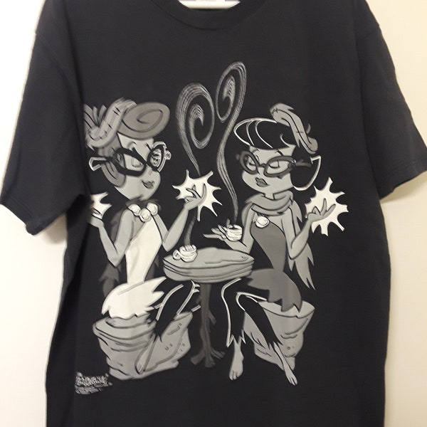 Vintage 90's Betty and Wilma 1993 Flintstones T Shirt