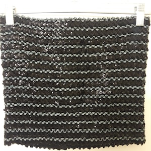Vintage Black and Grey Blue Sequin Tube Top