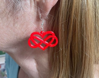 Infinite Love heart earrings