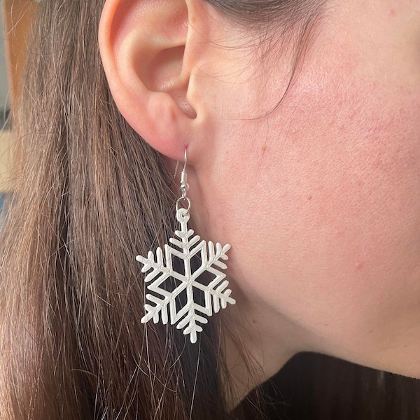 Boucles d'oreilles flocon de neige