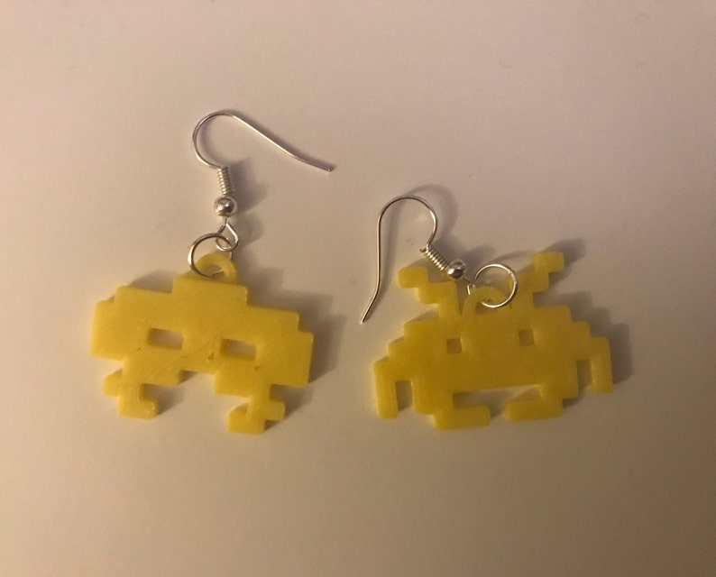 Space invader earrings image 3