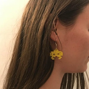 Space invader earrings image 2