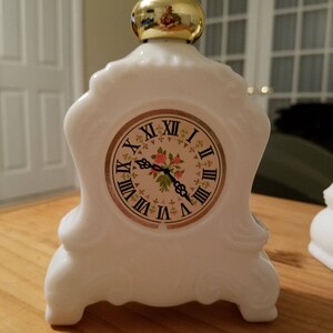 Vintage Avon Cologne Bottle Milk Glass for Bath Oil