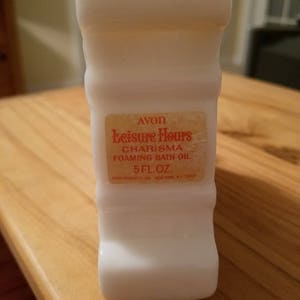 Vintage Avon Cologne Bottle Milk Glass for Bath Oil image 5