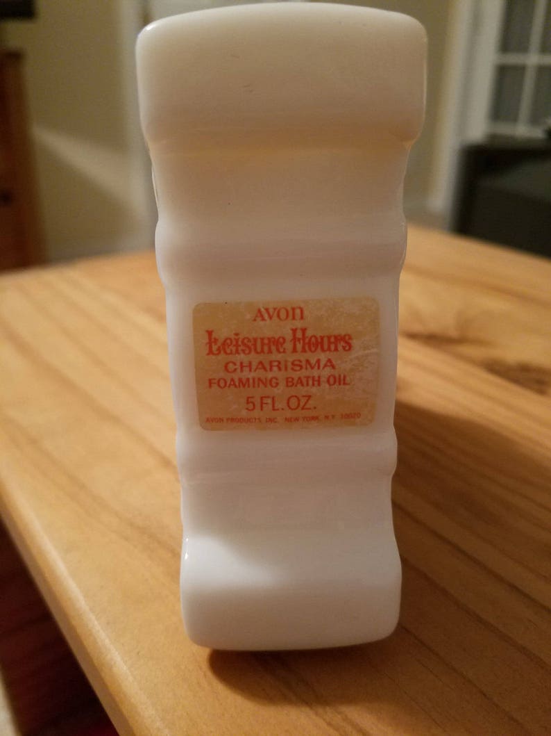 Vintage Avon Cologne Bottle Milk Glass for Bath Oil image 5