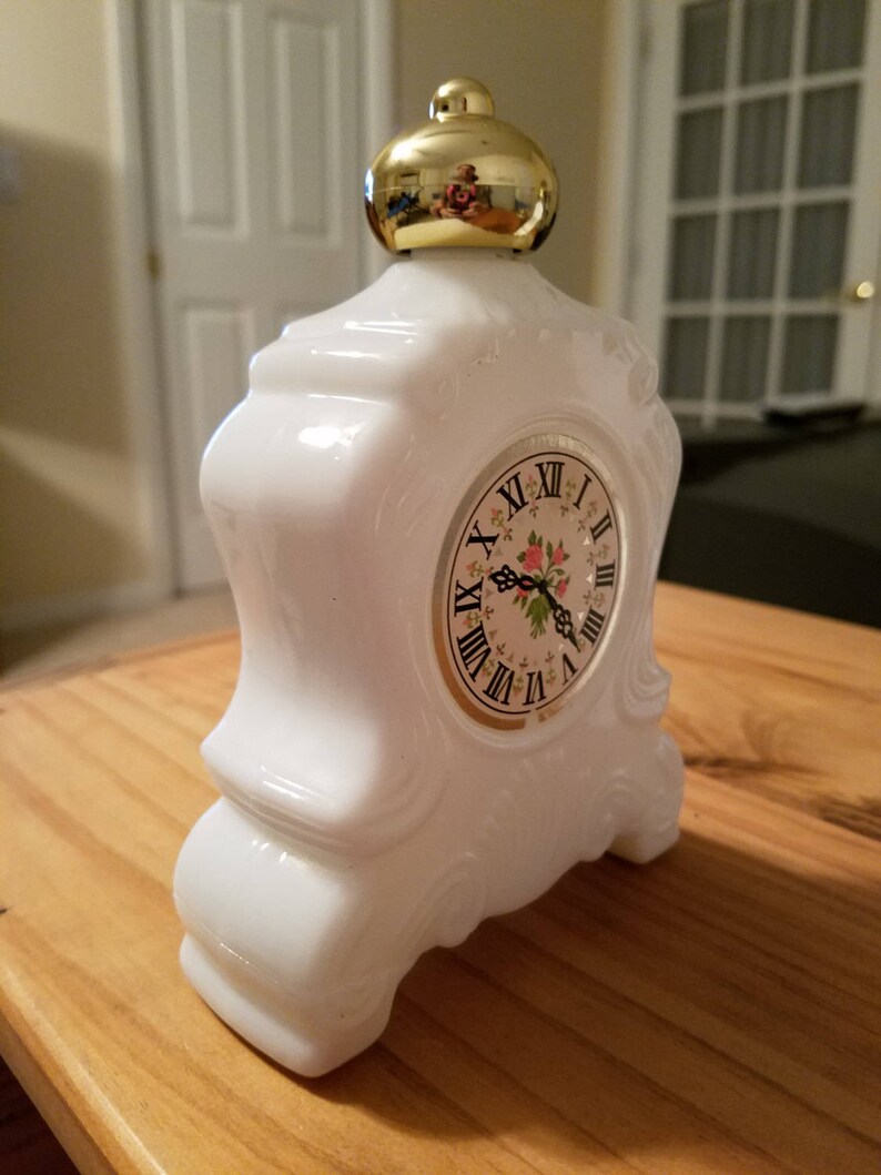 Vintage Avon Cologne Bottle Milk Glass for Bath Oil image 2