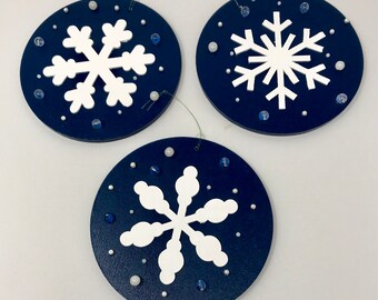 Snowflake Window Ornaments--Set of Three