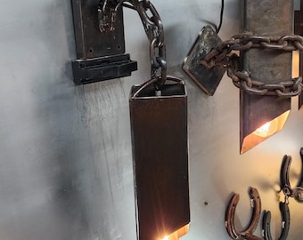 Rustic Iron Chain Wall Mounted Sconce Light