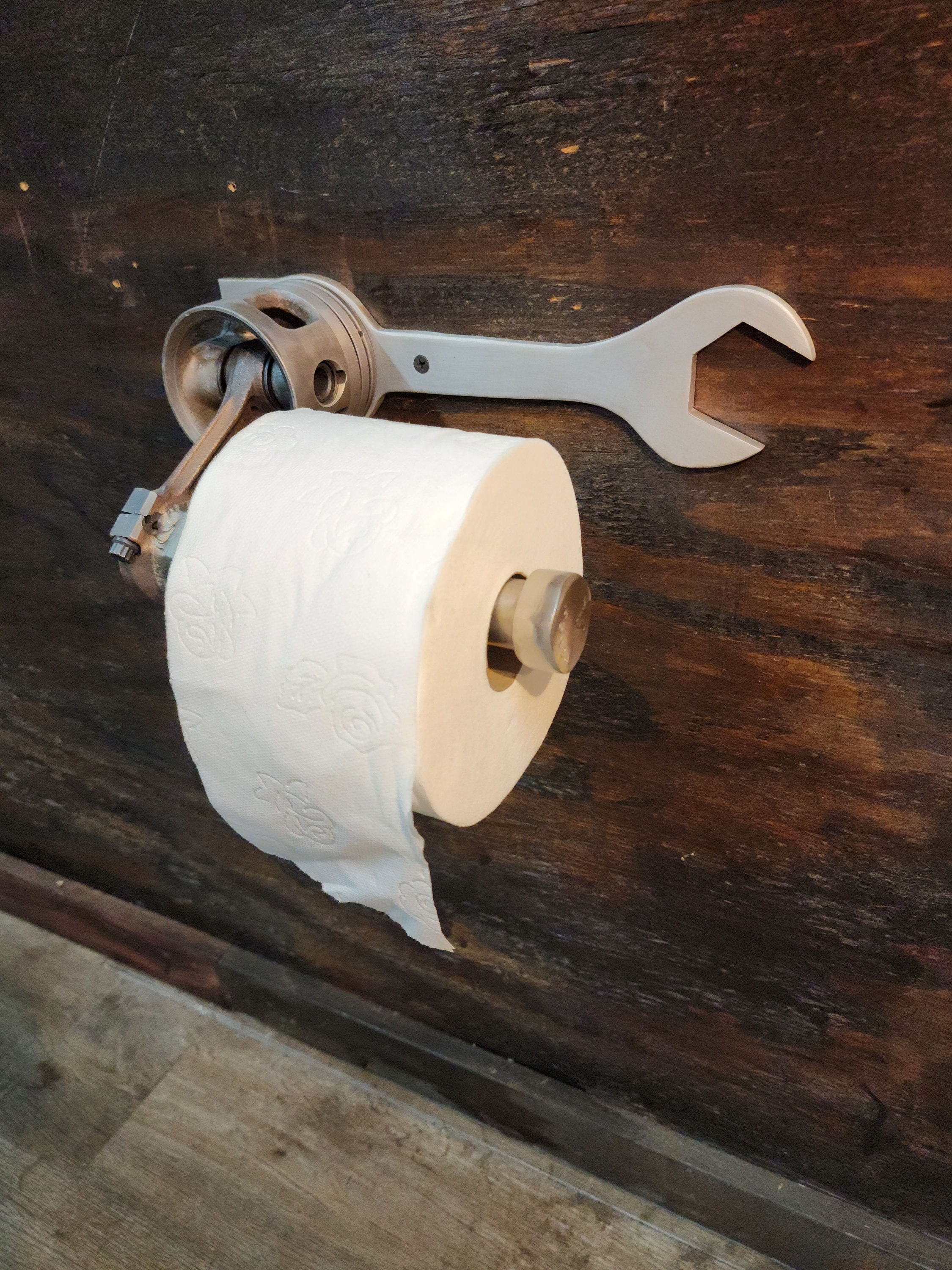 Toilet Paper Holder for Car Lover - Wrench and Nut Design Bathroom