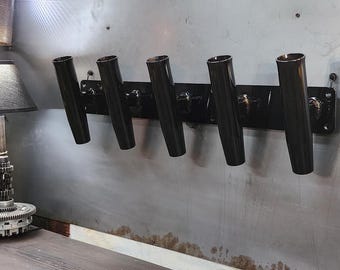 Fishing Rod Rack Holder for Boat Transom Bulkhead Leaning Post Aluminum