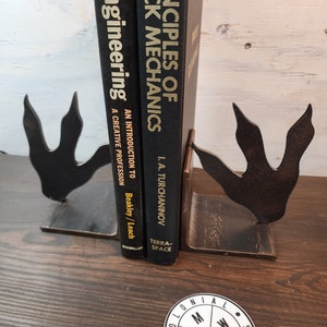 Dino Feet Print Steel Metal Bookends Book Ends T-Rex Dinosaur