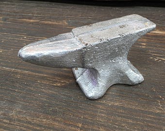 Rustic Mini Anvil | Cast Lead Paperweight | Handmade Desk Decor - Etsy