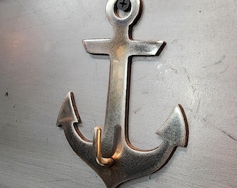 Ship Anchor Key Hanger | Nautical Wall Hook | Polished Stainless Steel