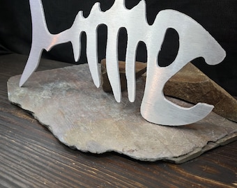 Metal Bone Fish Skeleton | Aluminum Outdoor Wall Art