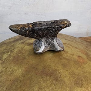 Rustic Mini Anvil | Cast Lead Paperweight | Handmade Desk Decor