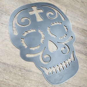 Sugar Skull Day of Dead Metal Wall Art