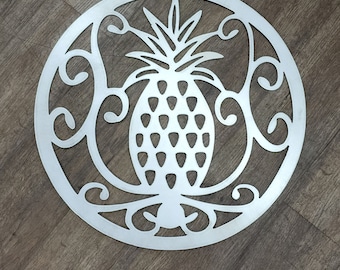 Pineapple Medallion Ornamental Metal Wall Art