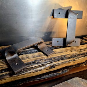 Industrial Steel Door Handle | Forged Rugged Pull 'Smooth' | Rustic Beam Collection