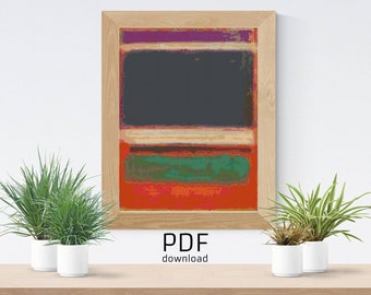 No. 3/No. 13 by Mark Rothko Cross Stitch Pattern PDF