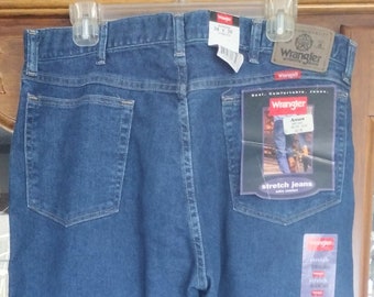 Vintage Wrangler Hero Stretch Blue Jeans 38x30 - New with Tags