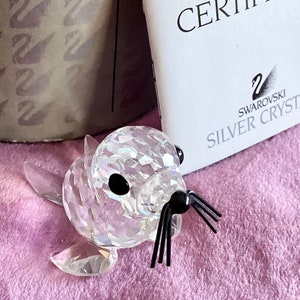 Swarovski Crystal Mini Baby Seal with Black Whiskers - Retired Piece 7663NR45