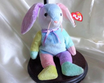 rainbow bunny beanie baby
