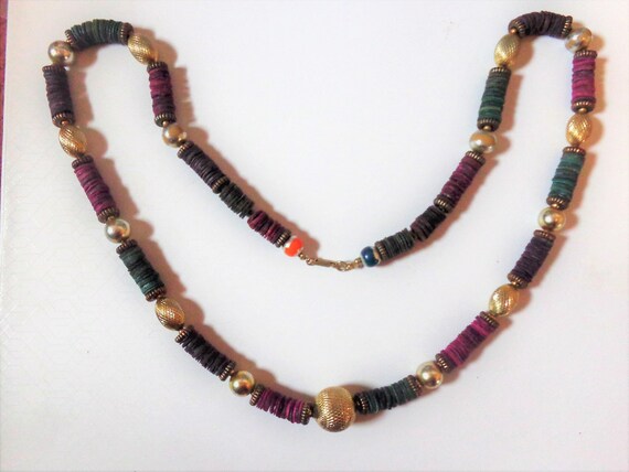 Carol DAUPLAISE Multi-Color 30" Necklace with Gol… - image 5